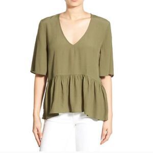 B.P. | Short sleeve peplum shirt